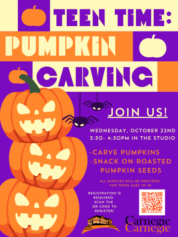 TEEN TIME: PUMPKIN CARVING!